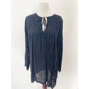 Johnny Was Top Tunic Eyelet Black